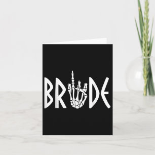 Bride Groom Skeleton Gothic Wedding Engagement Hal Card