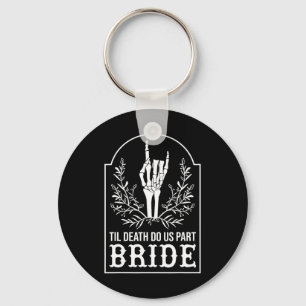 Bride Groom Skeleton Hand Couples Matching Wedding Key Ring