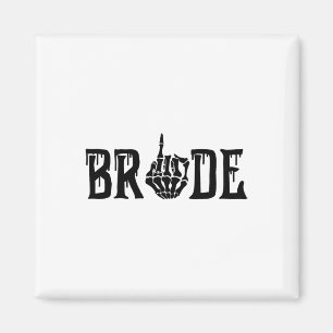 Bride Groom Skeleton Hand Halloween Wedding Bachel Magnet