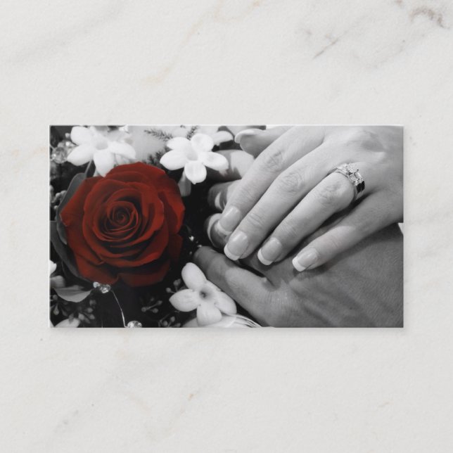 bride & groom : soft hands business card (Front)