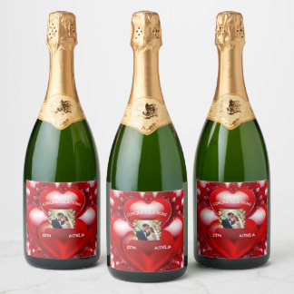 BRIDE & GROOM SPARKLING WINE LABEL