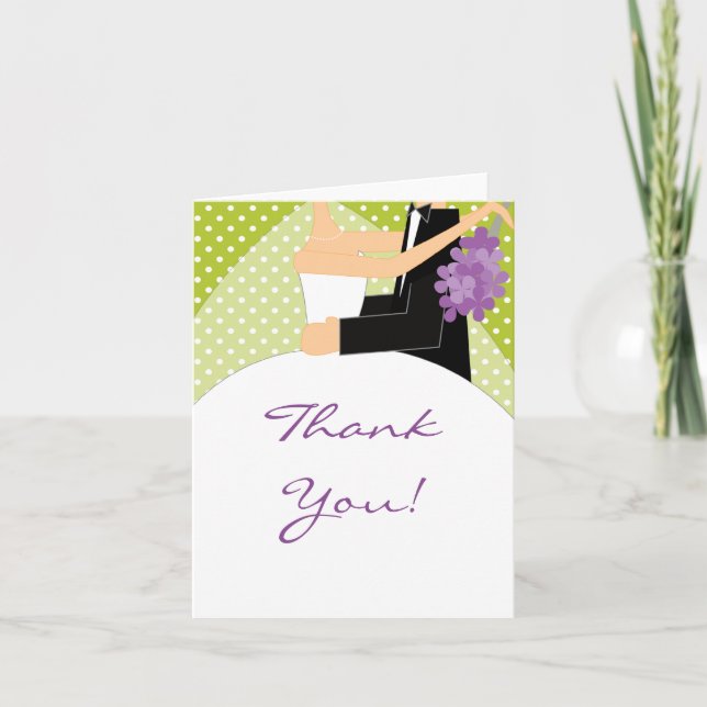 Bride & Groom Thank You Note Card (Front)