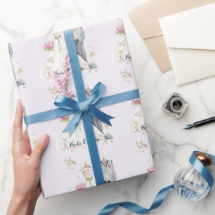 Bride & Groom Wedding Dress  Wrapping Paper