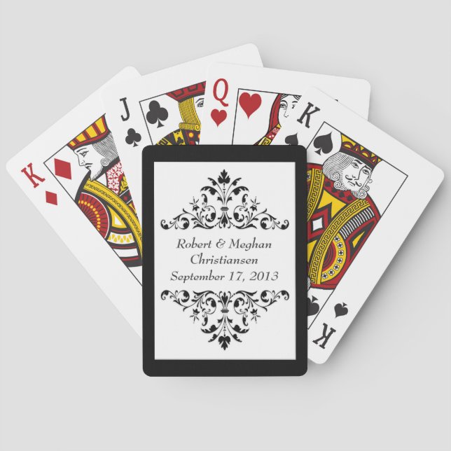 Bride & Groom Wedding Favour Playing Cards (Back)