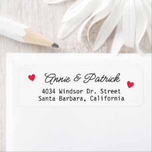 Bride Groom Wedding Mailing Love Red Hearts