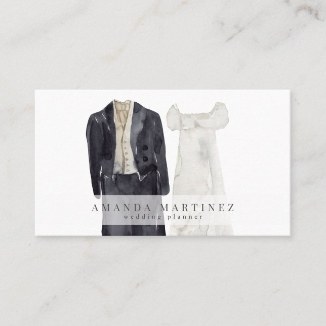 Bride & Groom Wedding Planner Business Card (Front)