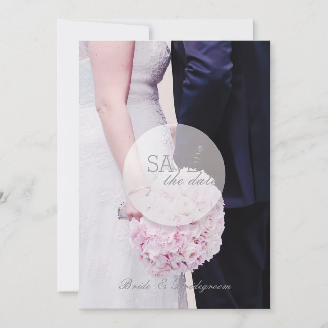 Bride & Groom Wedding Save The Date (Front)