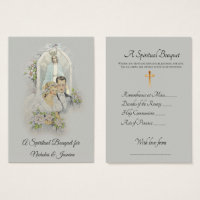 Bride & Groom Wedding Spiritual Bouquet Holy Cards