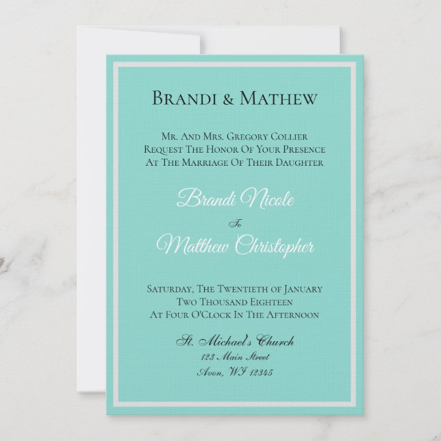 Bride & Groom Wedding Suite Elegant Ceremony (Front)