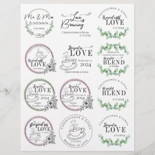 Bride Groom Wedding Tea Bag Favours