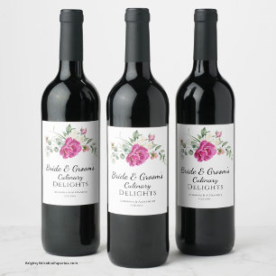 Bride & Groom's Culinary Delights Wine Label