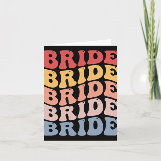 Bride Groovy Bridal Bachelorette Party  Card (Front)