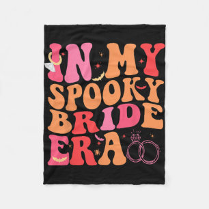 Bride Halloween In My Spooky Bride Era Wedding Bac Fleece Blanket