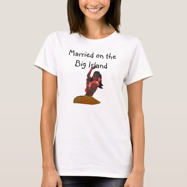 Bride Hawaiian Wedding Big Island of Hawaii T-Shirt (Front)