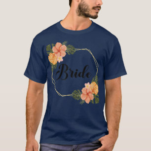 Bride Hen Party Floral Wreath Team Bride Marriage2 T-Shirt