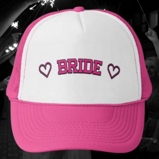 ♡ BRIDE ♡ – Hot Pink Font Bachelorette Trucker Hat (Creator Uploaded)