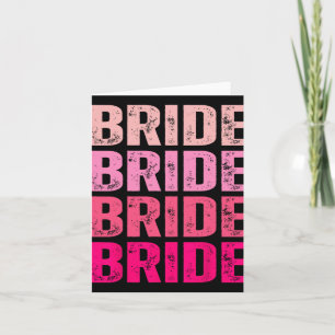 Bride I Do Crew Getting Hitched Pink Bachelorette Card