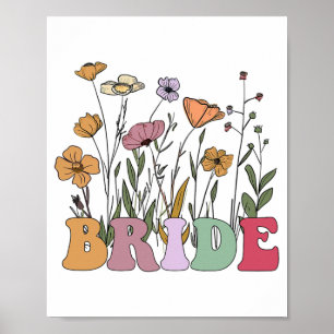 Bride I Do Crew Retro Groovy Bachelorette Party 1  Poster