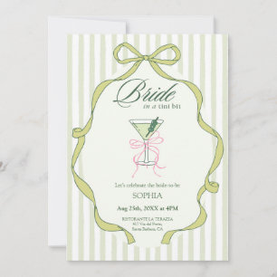 Bride in a Tini Bit Bachelorette Invitation