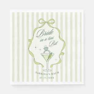 Bride in a Tini Bit Bachelorette Invitation Napkin