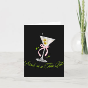 Bride In A Tini Bit Cute Bachelorette Martini Tail Card