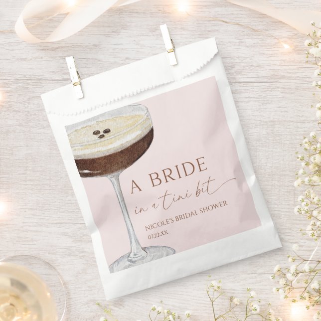 Bride In A Tini Bit Expresso Martini Bridal Shower Favour Bags (Clipped)