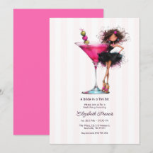 Bride in a Tini Bit Pink Martini Bachelorette