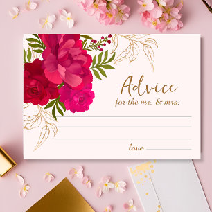 Bride in bloom bridal shower Advice Enclosure Card