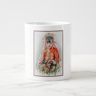 Bride in Chinese Red Wedding Shanghai Yuefenpai Large Coffee Mug