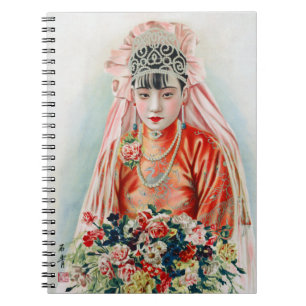 Bride in Red at Chinese Wedding in Shanghai Notebook
