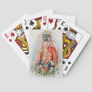 Bride in Red at Chinese Wedding in Shanghai Playing Cards