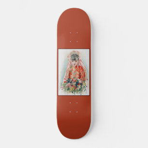 Bride in Red at Chinese Wedding in Shanghai Skateboard