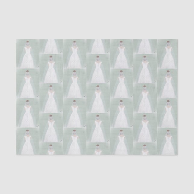 Bride in wedding dress tissue paper (Front)