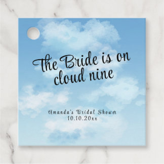 Bride Is On Cloud Nine Bridal Shower Favour Tags