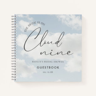 Bride Is On Cloud Nine Bridal Shower Guestbook Notebook