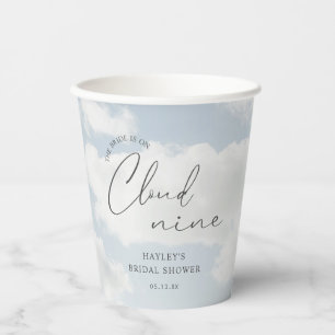 Bride Is On Cloud Nine Bridal Shower Paper Cups