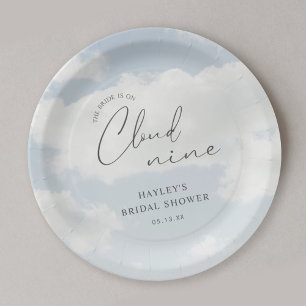Bride Is On Cloud Nine Bridal Shower  Paper Plate