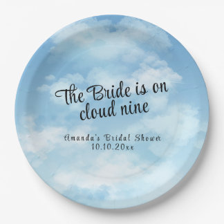 Bride Is On Cloud Nine Bridal Shower Paper Plate