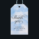 Bride Is On Cloud Nine Bridal Shower Thank you Gift Tags<br><div class="desc">Step into a dreamy realm with our "Watercolor Bride Is On Cloud Nine" Bridal Shower , where blissful blue skies and soft, ethereal hues set the tone for a celebration as enchanting as the bride herself. With delicate watercolor strokes capturing the serenity of a cloud-kissed horizon, this invitation invites guests...</div>