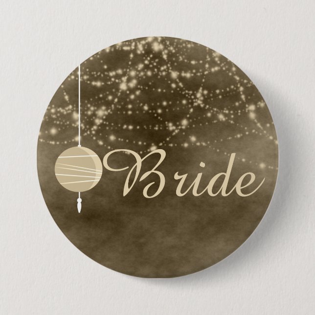 Bride Ivory Lanterns 7.5 Cm Round Badge (Front)
