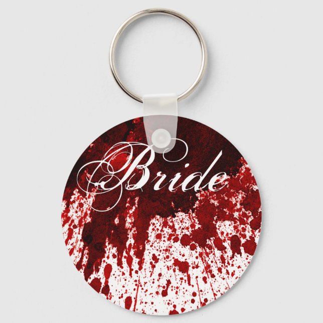 Bride Key Chain Blood Splatter Vampire Gothic Horr (Front)