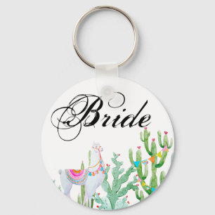 Bride Key Chain Boho Llama Bohemian Cacti Desert F