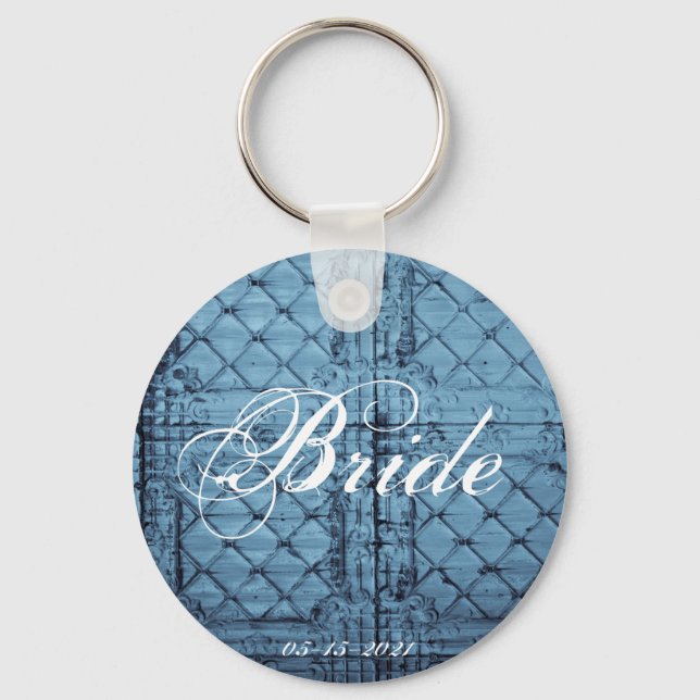 Bride Key Chain Rustic Tin Panel Ceiling Country W (Front)
