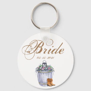 Bride Key Chain Summer Country Wedding Rustic Wate