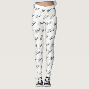 Bride Leggings - Black on White