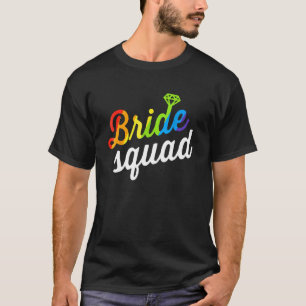 Bride Lgbt Rainbow Flag Lesbian Bachelorette Party T-Shirt