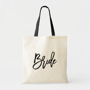 Bride Modern Brush Script Tote Bag