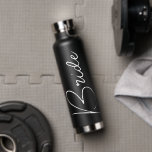 Bride Modern Script Wedding  Water Bottle<br><div class="desc">Bride Modern Script Wedding</div>