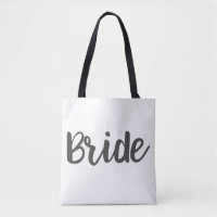 Bride Monogram Custom Wedding Tote Bag