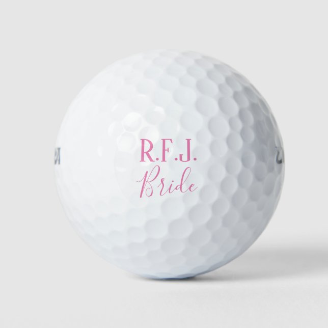 Bride Monogram Initials Keepsake Golf Balls (Front)